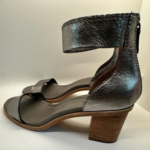 Frye Brielle Metallic Zip-Cuff High-Heel Sandals US size 9.5 excellent condition - Picture 6 of 16
